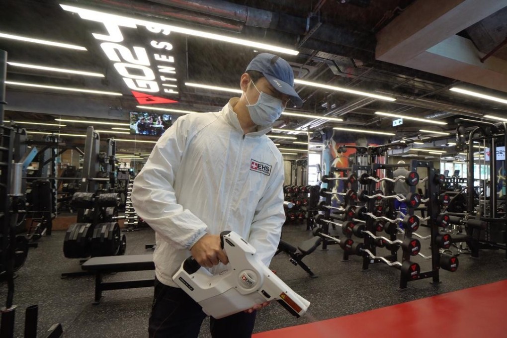 At GO24 Fitness, a round-the-clock gym with locations across Hong Kong, everyone gets a temperature check on entering and hygiene protocols have been tightened. Photo: GO24 Fitness