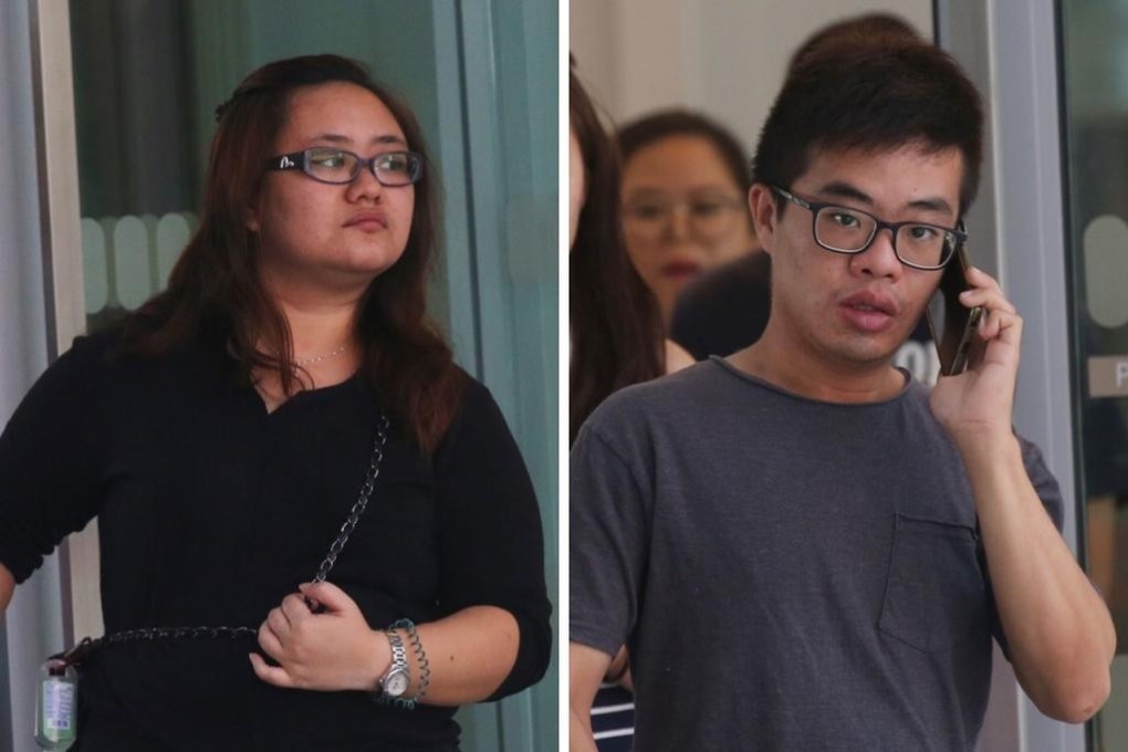 Amanda Yeo Pei Min (left) and her ex-lover Leong Wei Guo. Photo: Today Online