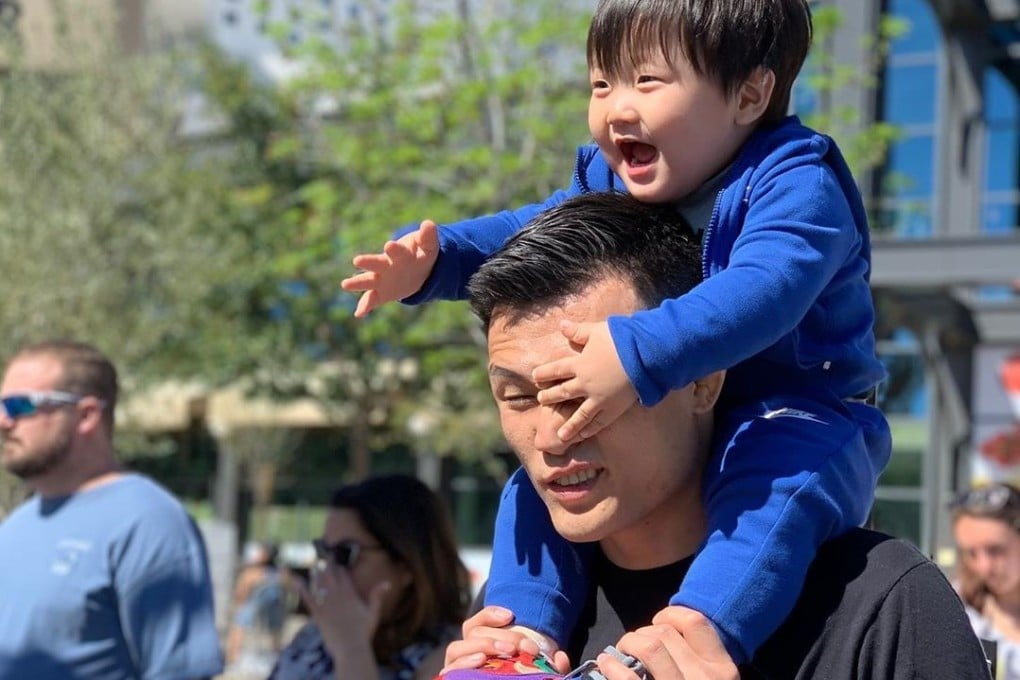 ‘Korean Zombie’ Jung Chan-sung with his child. Photo: Instagram