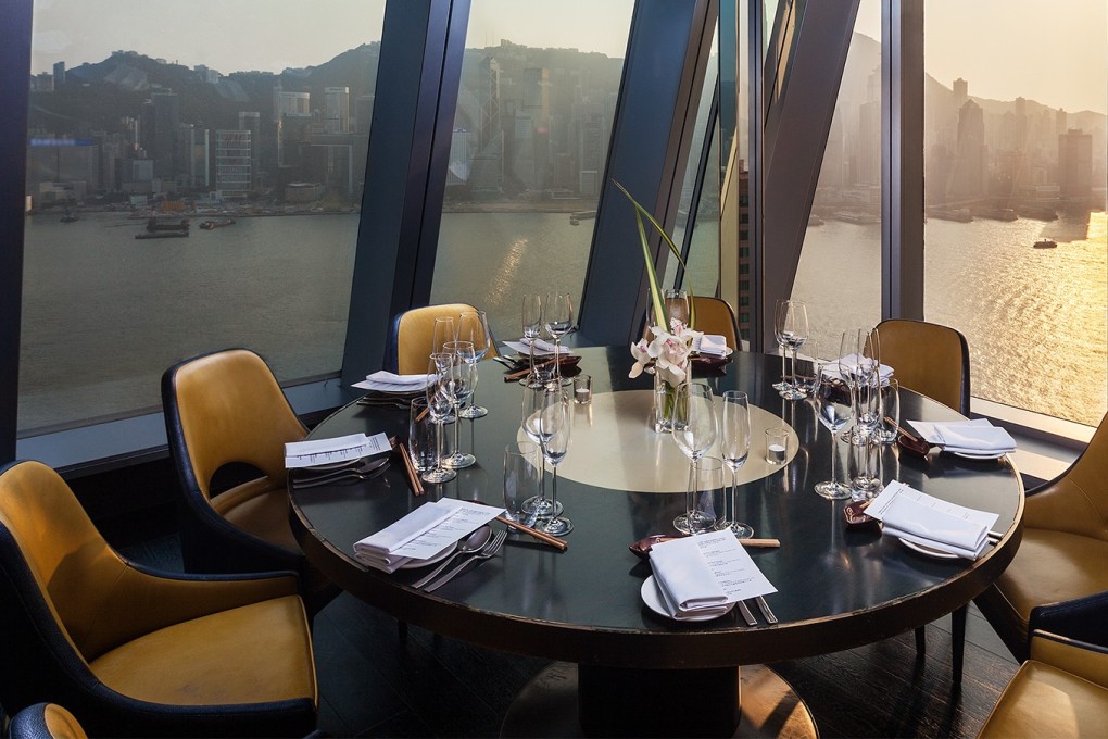A private dining room at Aqua. The restaurant in Tsim Sha Tsui looks out over the harbour. Photos: handouts