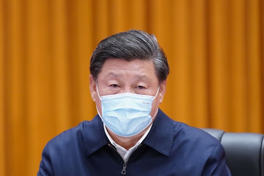 Chinese President Xi Jinping delivers a speech on March 10 after a field inspection of the epidemic prevention and control work in Wuhan. Photo: Xinhua