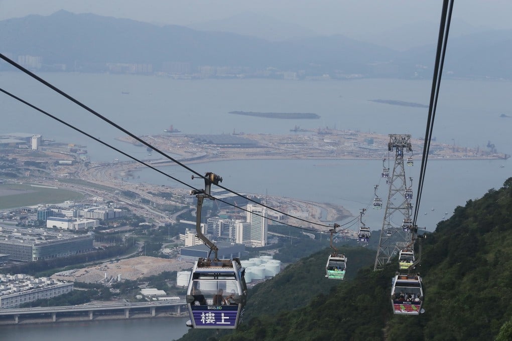 The Ngong Ping 360 cable car on Hong Kong’s Lantau Island. Photo: Edward Wong