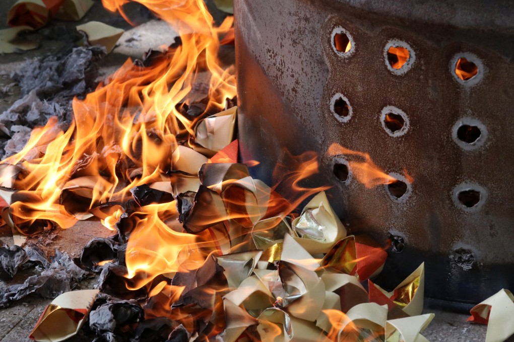 Offerings will be centralised and burned at a funeral parlour. Photo: Felix Wong