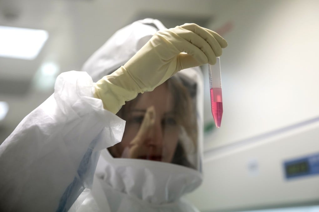 A scientist conducts coronavirus vaccine research at the Pasteur Institute laboratories in Lille, France. Photo: Bloomberg