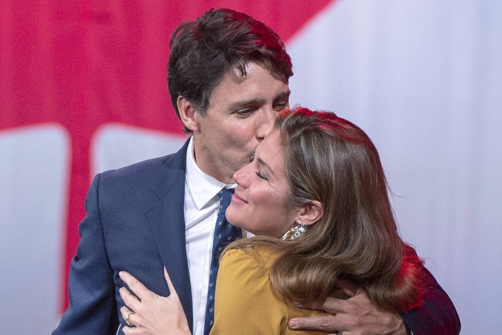 Canadian Prime Minister Justin Trudeau pictured with his wife, Sophie Gregoire, in October. Photo: AP
