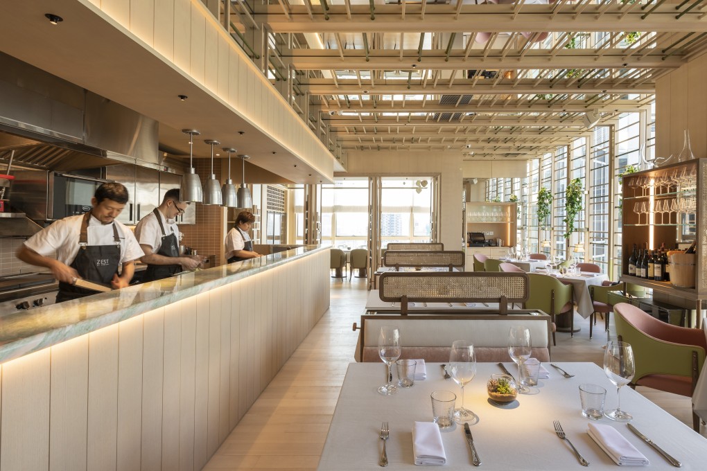 Zest by Konishi has a long open kitchen. Photos: Zest