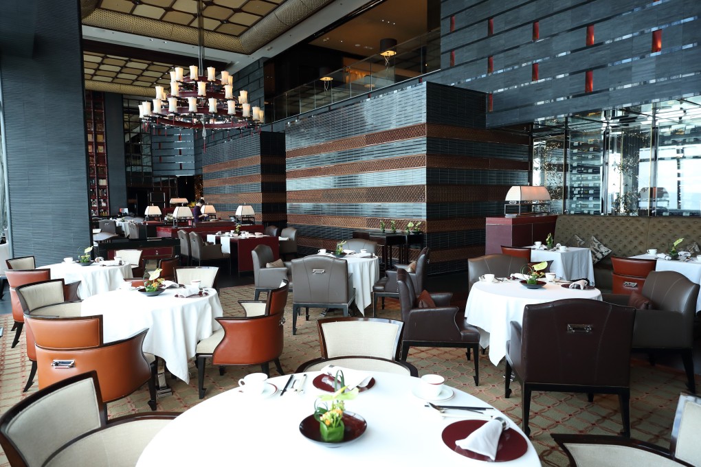 The airy dining room at Tin Lung Heen. Photos: handouts