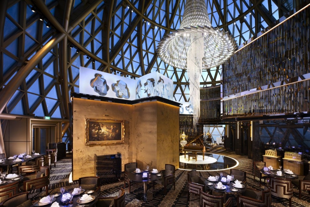 Robuchon au Dôme features a chandelier cascading from the central dome. Photos: handouts