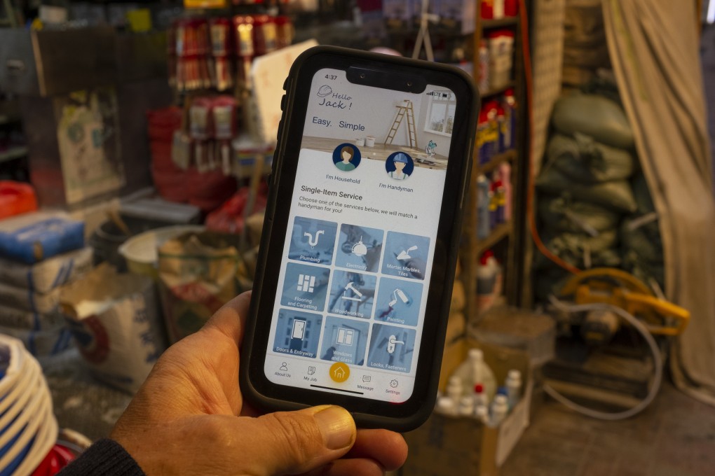 The app HelloJack! hopes to match Hong Kong’s quality handymen with those who need them. Photo: SCMP / Antony Dickson