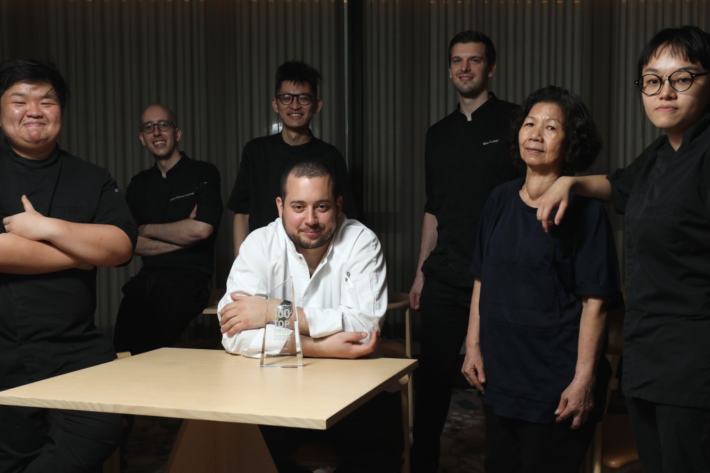 Mono’s kitchen team (from left): Gilbert Lee, Joaquin Elizondo Hourbeigt, Tony Mok Kwan-long, chef Ricardo Chaneton, Max Frobel, Chan Kie and Christine Leong. Photo: Chen Xiaomei