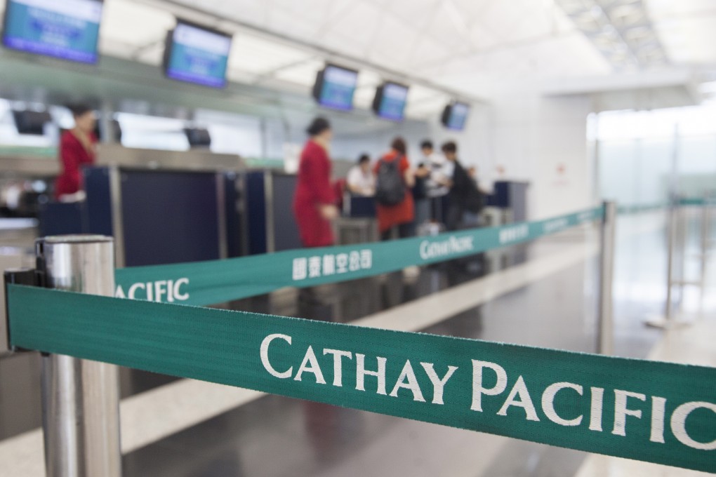 Cathay Pacific said it carried 1 million passengers in February, down by two-thirds from a year earlier. Photo: AFP
