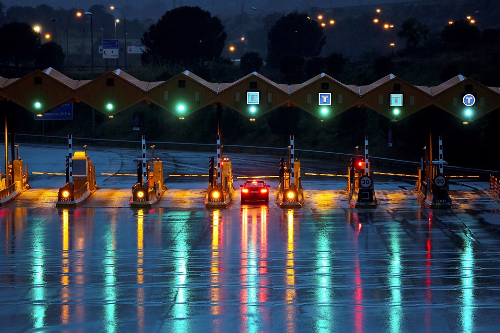 A near empty road near Girona, on the border between France and Spain. Photo: EPA-EFE