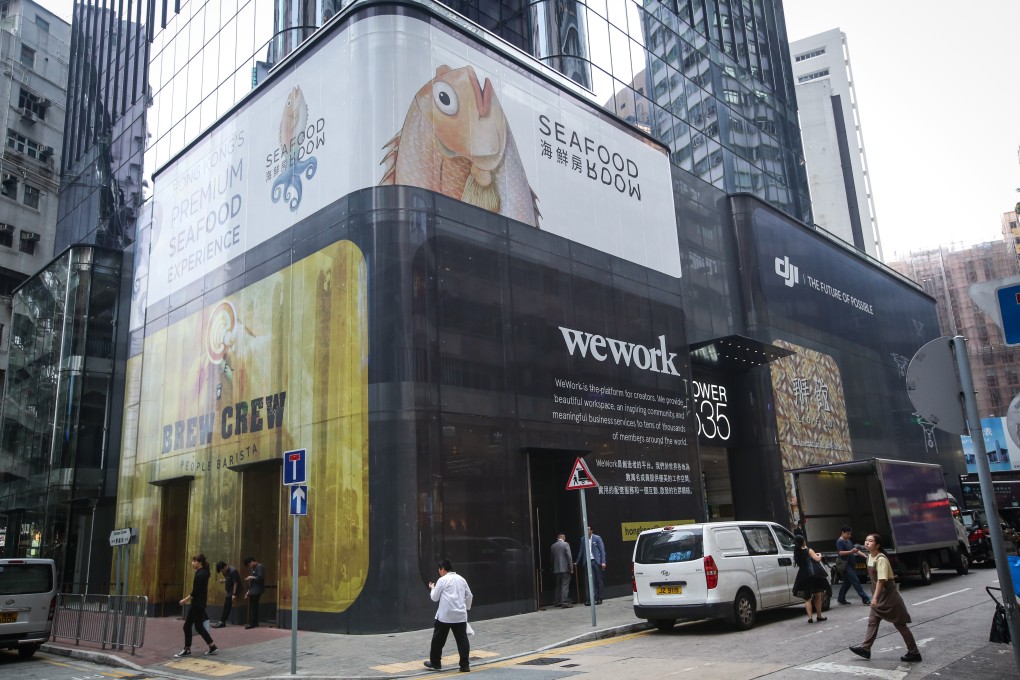 WeWork’s shared office space in the Tower 535 at Jaffe Road, in August 2016. The start-up is rethinking its operations in Hong Kong, as demand for its flexible offices takes a massive hit because of a slowing economy. Photo: Sam Tsang