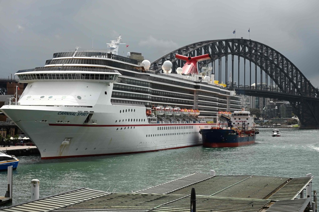 A cruise ship is docked at Circular Quay in Sydney. Photo: AFP