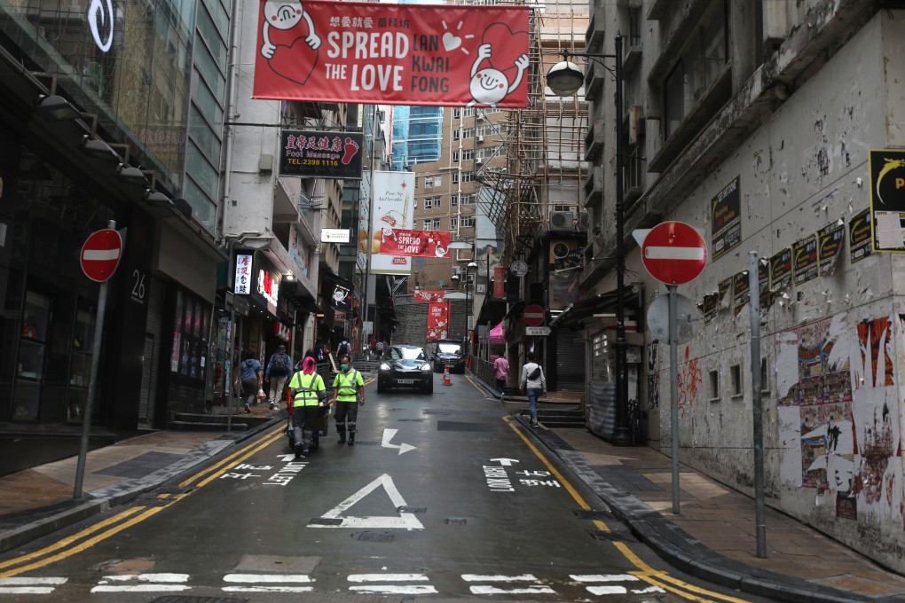 Health officials are looking into whether the coronavirus has been spreading in Lan Kwai Fong. Photo: Xiaomei Chen