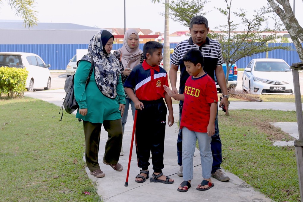 Irfan Wafiy Idham Wazir, 13, was diagnosed with myokymia after the Sungai Kim Kim pollution incident. Photo: Adi Safri