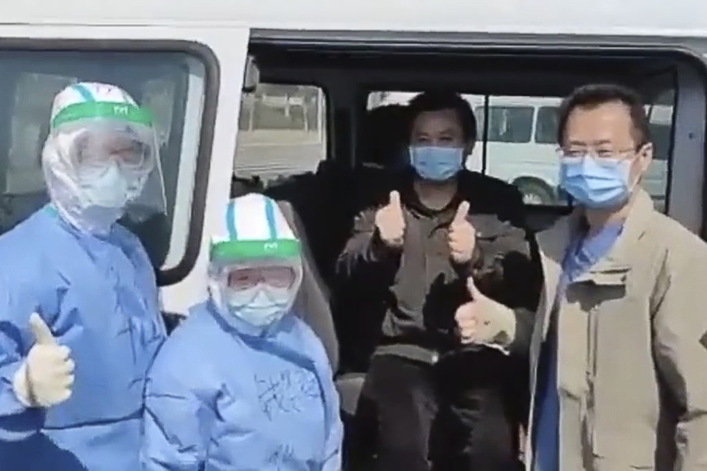 A 50-year-old Chinese man who almost lost his life to Covid-19 was able to leave hospital on Friday after undergoing a complicated medical procedure known as extracorporeal membrane oxygenation. Photo: Weibo