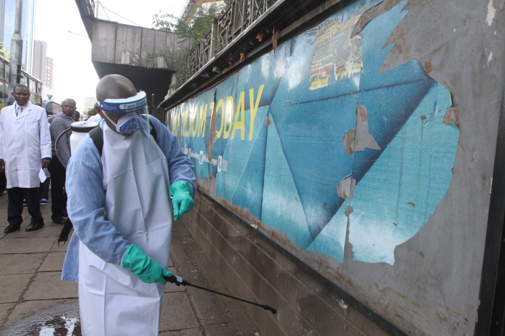 Health officials fumigate public places in Nairobi. Photo: Handout