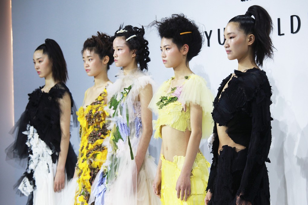 Models for Caroline Hu at Shanghai Fashion Week March 2019. Photo: Getty Images for The Business of Fashion