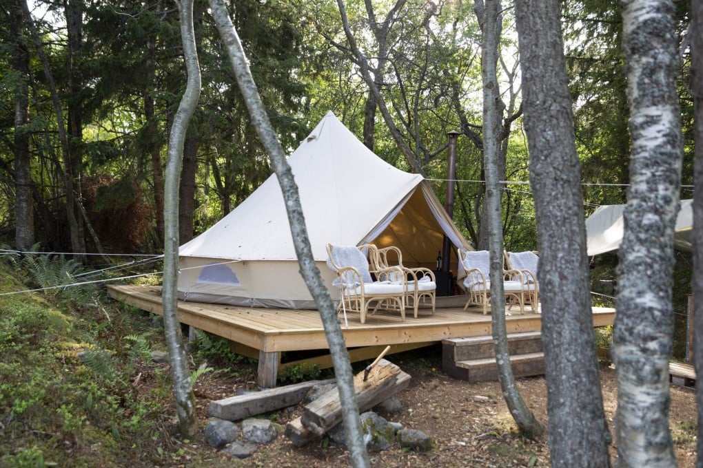 Glamping at Fejan Outdoor, on the Swedish island of Fejan. Photo: Henrik Trygg