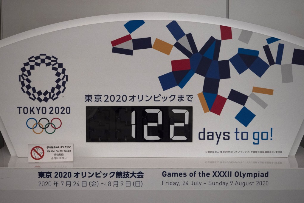 A countdown display for the Tokyo 2020 Olympics is photographed in Tokyo on Tuesday. Photo: AP