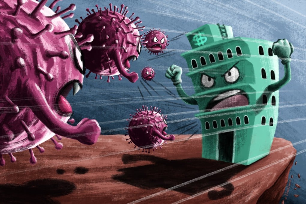 Hong Kong has come to the aid of individuals and companies affected by the outbreak, but has not addressed the issue of commercial and residential land supply. Illustration: Kuen lau