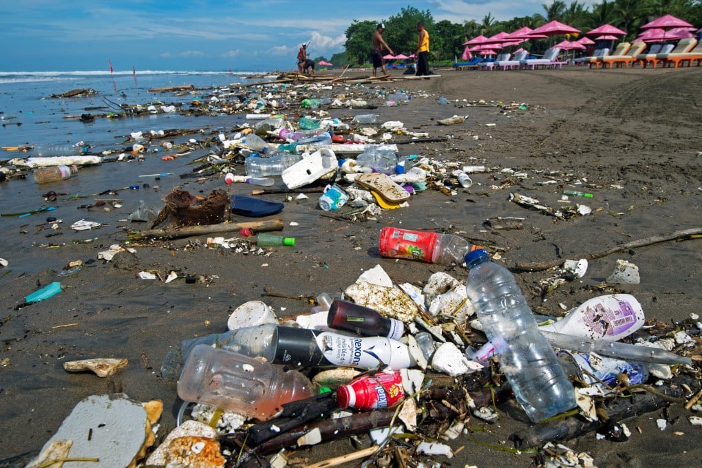 Pollution on Seminyak beach, Bali. Photo: Getty Images