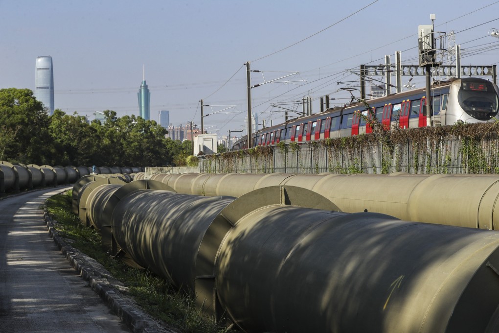 Pipes in Sheung Shui, part of Hong Kong’s network to supply water from Guangdong. Photo: Edward Wong
