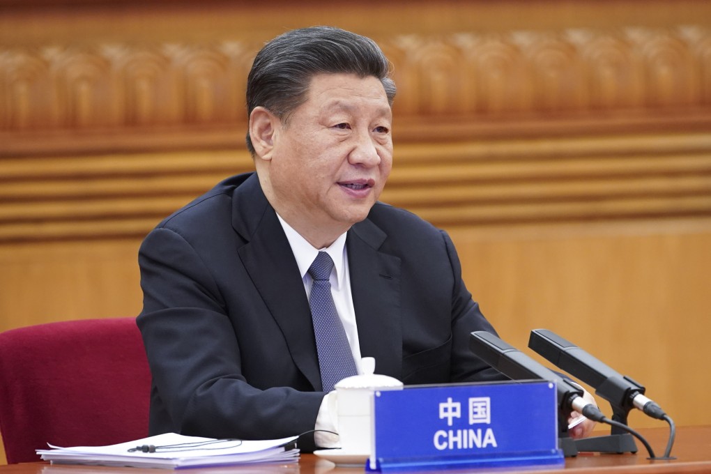 Chinese President Xi Jinping attends the G20 Extraordinary Virtual Leaders' Summit on Covid-19 via a video link in Beijing on Thursday. Photo: Xinhua