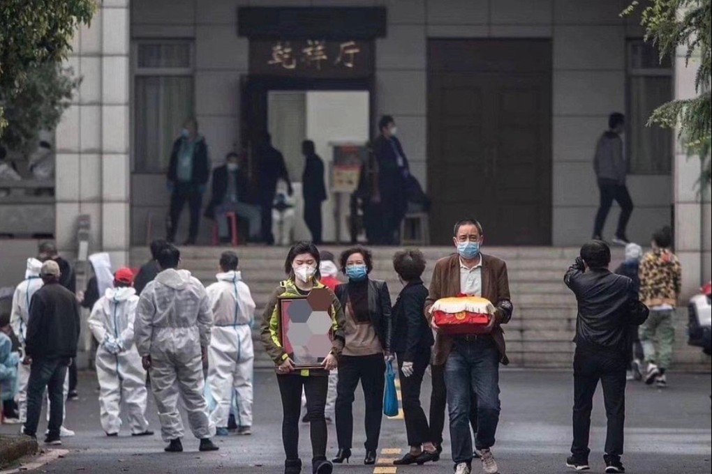 Thousands of people across Wuhan were this week finally allowed to collect the ashes of the loved ones they lost to Covid-19. Photo: Weibo