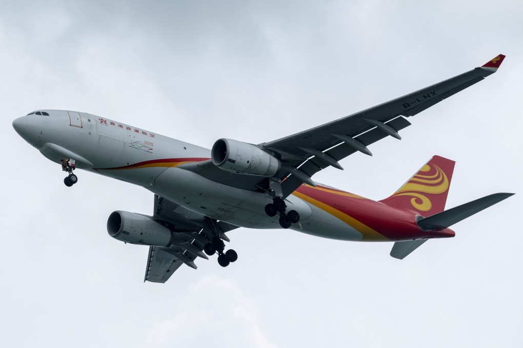 A Hong Kong Air Cargo Airbus A330-200F freighter aeroplane approaches to land at Changi International Airport in Singapore. Photo: Reuters
