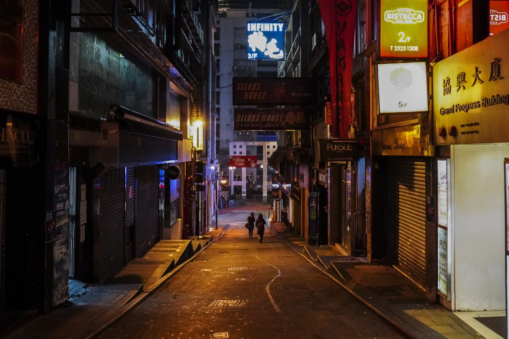 A coronavirus scare has plagued the nightlife district of Lan Kwai Fong. Photo: Robert Ng