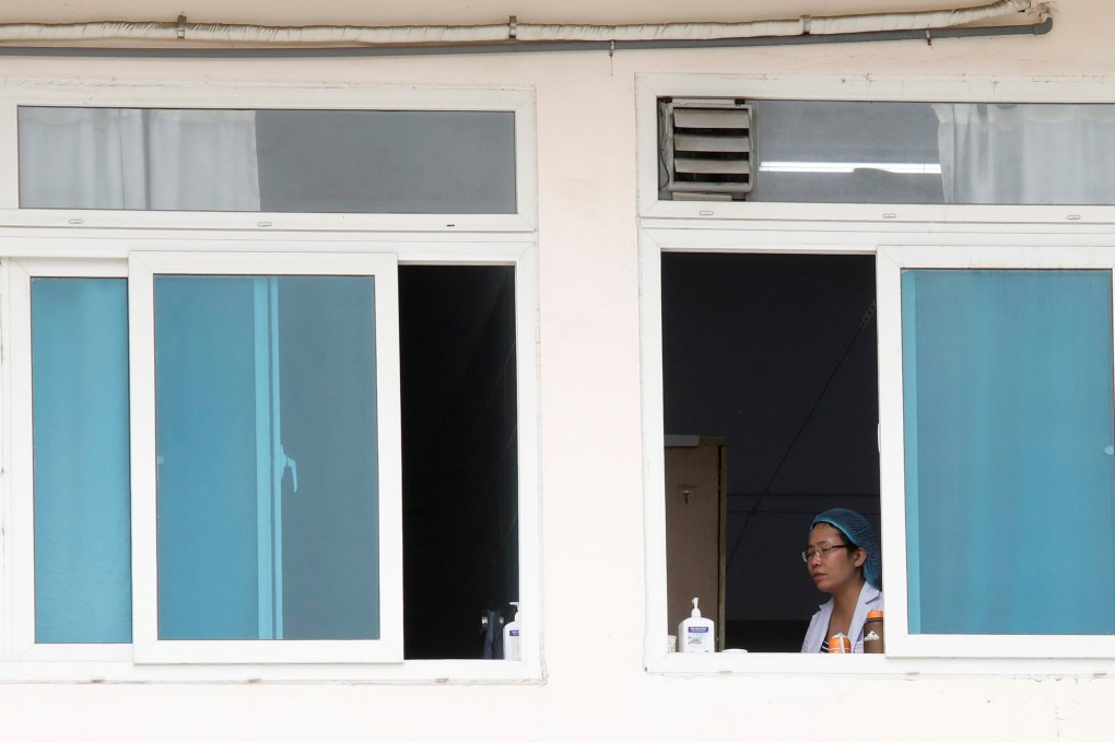 A health worker at one of Vietnam's largest hospitals, Bach Mai, in Hanoi. Photo: Reuters