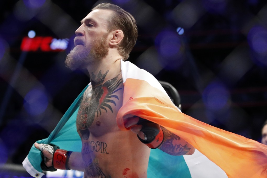 UFC star Conor McGregor celebrates after beating Donald Cerrone at UFC 246 in Las Vegas in January. Photo: AP