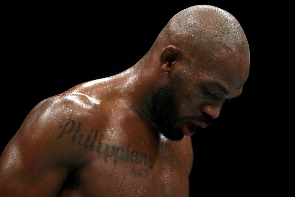 Jon Jones walks to his corner during his title defence against Dominick Reyes at UFC 247 in Houston, Texas. Photo: AFP