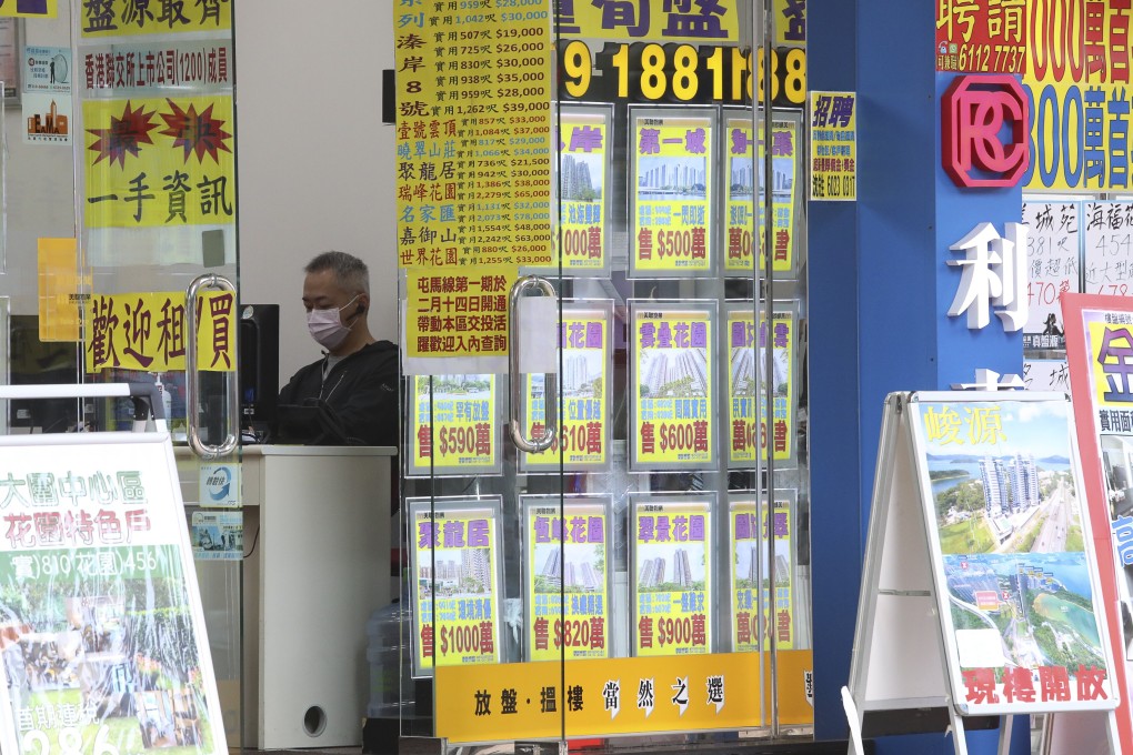 A real estate agency in Hong Kong’s Tai Wai district. Photo: Felix Wong