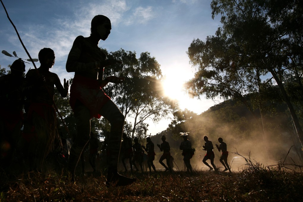 Aboriginal Australian dancers from the Yarrabah community. Yarrabah went into lockdown last week to prevent the coronavirus getting in. Photo: Getty Images