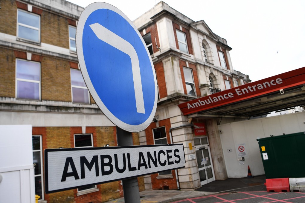 The ambulance entrance at King’s College Hospital in London, where the boy was taken after showing Covid-19 symptoms. Photo: EPA-EFE