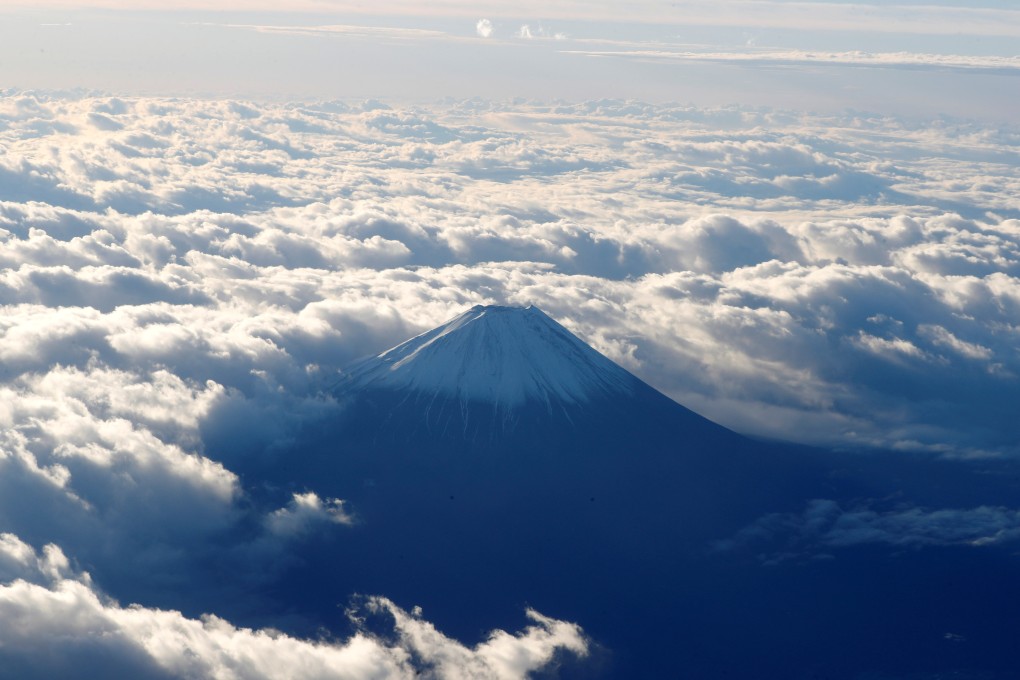 Japan’s Mount Fuji as seen from a plane. Photo: Reuters
