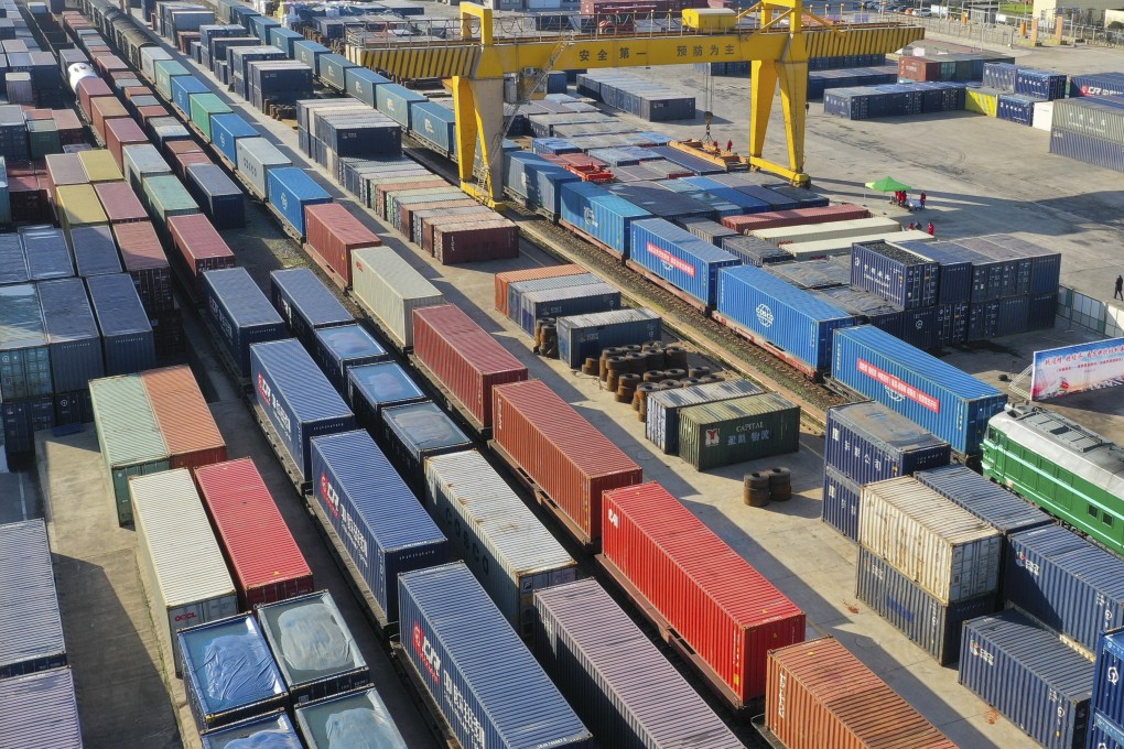 The China-Europe freight train at Xiangtang railway port in Nanchang, Jiangxi province. Photo: Xinhua