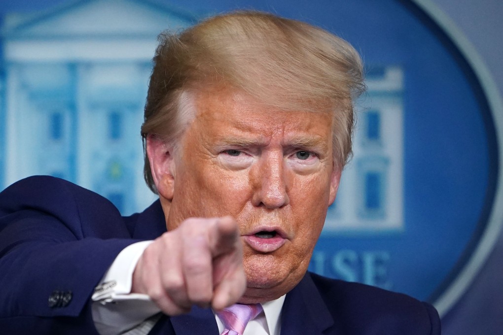 US President Donald Trump at a White House press conference on Wednesday. Photo: AFP