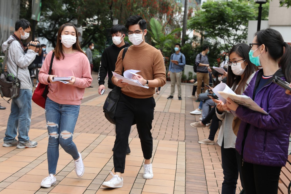 Medical students on the campus of the University of Hong Kong in Pok Fu Lam on Wednesday. Photo: Nora Tam