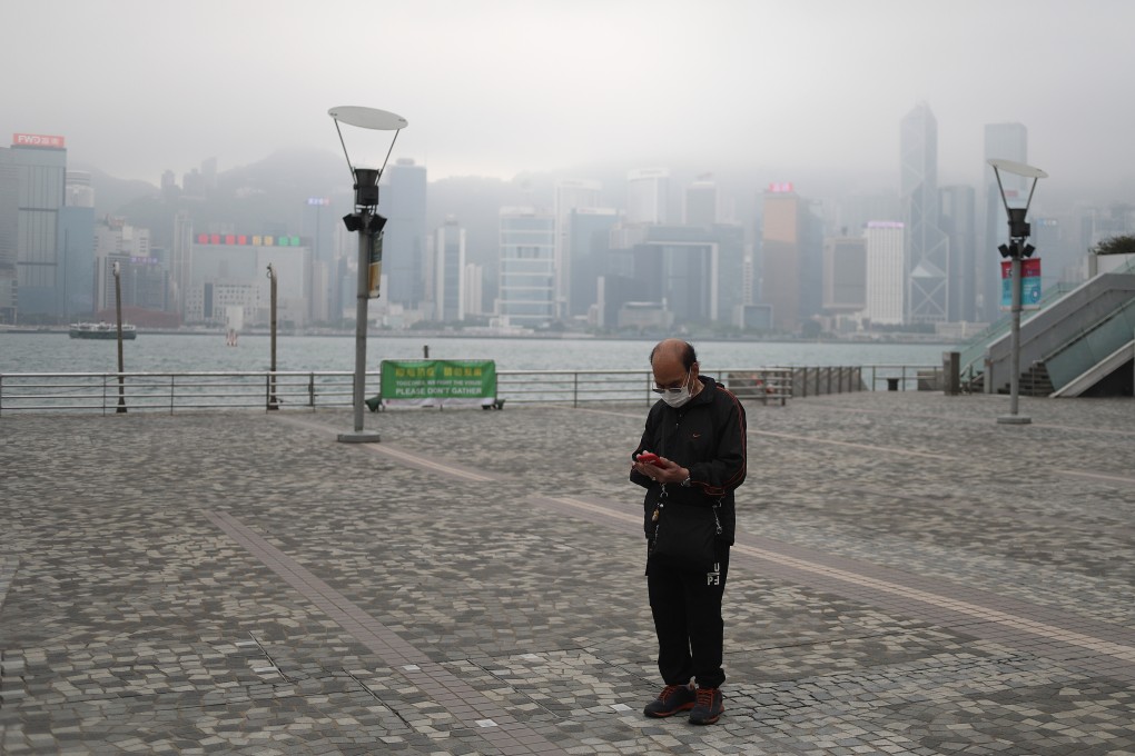 A man seen wearing a face masks in Tsim Sha Tsui. Photo: Winson Wong