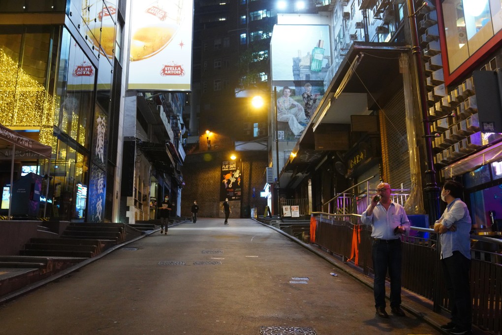 Bars and pubs in areas such as Lan Kwai Fong will have to close under a new order from the government designed to stop Covid-19’s spread. Photo: Sam Tsang
