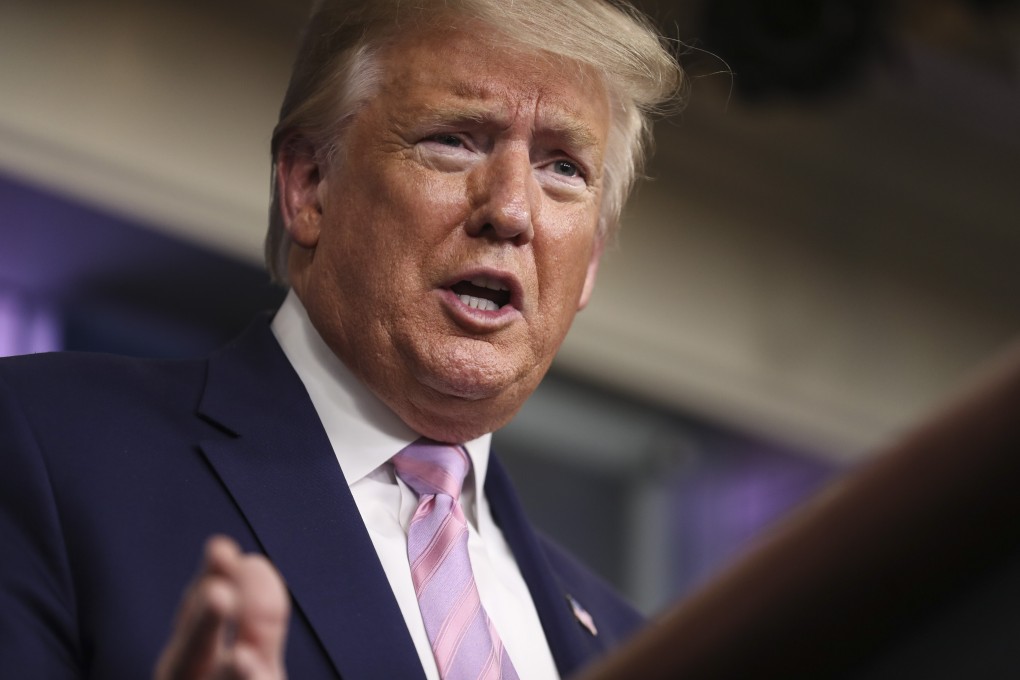 US President Donald Trump speaks during a coronavirus task force news conference at the White House on Wednesday. Photo: Bloomberg