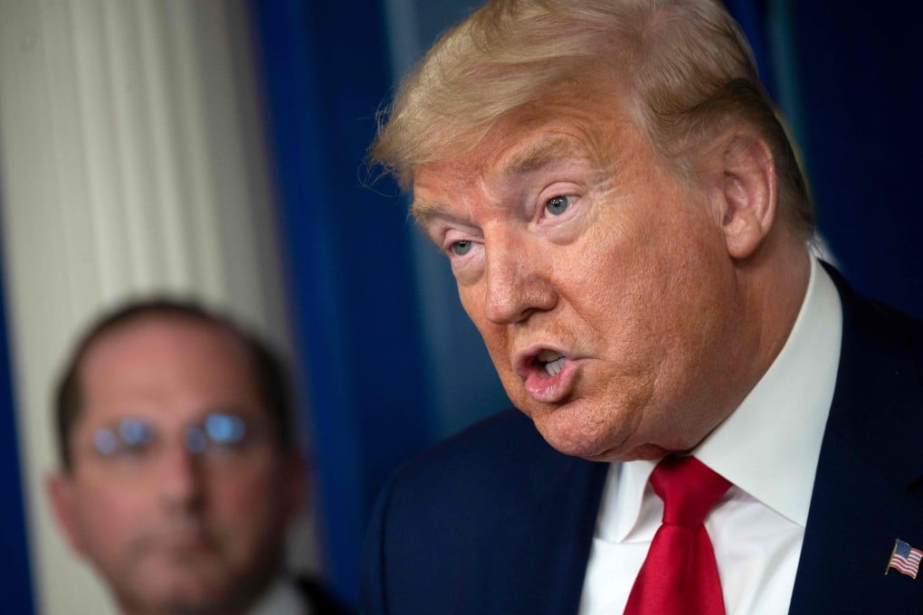 US President Donald Trump speaks during a briefing on the coronavirus at the White House in Washington on Friday. Photo: AFP