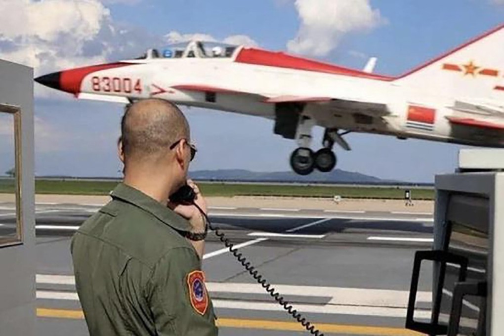 China has modified a JL-9 fighter for training pilots who will serve on its latest generation aircraft carrier. Photo: Sina