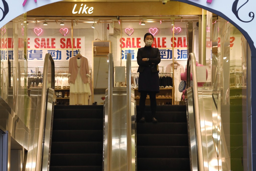 An empty shopping centre in the heart of Hong Kong’s shopping district of Causeway Bay. Photo: Nora Tam