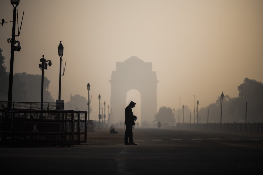 Heavy pollution near India Gate in New Delhi in December 2019. Photo: AFP