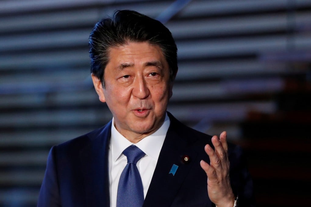 Japan's Prime Minister Shinzo Abe speaks to the media on Japan's response to the coronavirus disease, at his official residence in Tokyo. Photo: Reuters